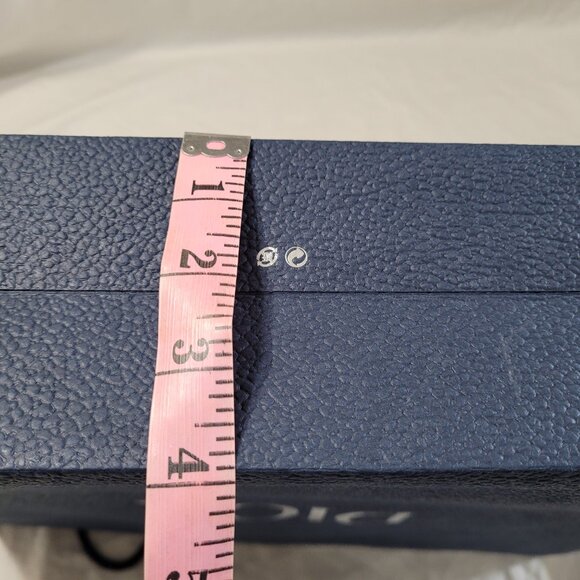 Dior Blue Textured Gift Bag Empty Logo Spell Out Bug Reusable Decorative Craft - Picture 13 of 15